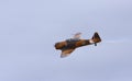 Vintage North American T-6 Harvard 4 Wacky Rabbit Aircraft in Flight. Royalty Free Stock Photo