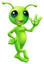 Little green man alien Royalty Free Stock Photo