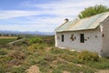 Little green roof house on the hill. Royalty Free Stock Photo