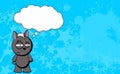 Little grumpy mexican dog xoloitzcuintle character cartoon background