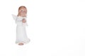 Little guardian angel over white background. Royalty Free Stock Photo