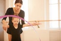 Little Gymnast with Ribbon Royalty Free Stock Photo