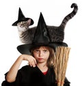 Little hallowen witch Royalty Free Stock Photo