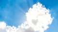 Little heart hidden inside the clouds Royalty Free Stock Photo