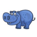 Little hippopotamus. Cartoon Royalty Free Stock Photo