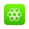 Little honeycomb icon digital green