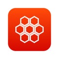 Little honeycomb icon digital red