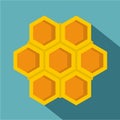 Little honeycomb icon, flat style