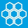 Little honeycomb icon white