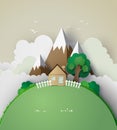 Little house on the hill Royalty Free Stock Photo