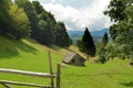 Little house in the mountains Royalty Free Stock Photo