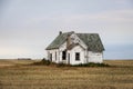 A little house on the prairie of North Dakota Royalty Free Stock Photo