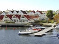 Little houses on a river