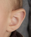 Little human child one listening silence ear