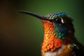 A little hummingbird. Close-up. Generative AI illustration.