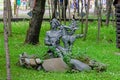 The Little Humpbacked Horse. The figure of the character from the Russian folk tale, installed in the municipal park