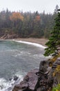 Little Hunters Beach in the Rain, Acadia NP Royalty Free Stock Photo