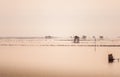 Little hut in the sea at Bang Taboon, Phetchaburi, Thailand Royalty Free Stock Photo