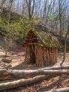 Little hut shelter in a forest Royalty Free Stock Photo