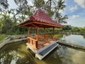 little hut on the water, west java sumedang , 14 oct 2020 photogparh by R.Rahman Royalty Free Stock Photo