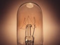 Little Incandescent lamp used to illuminate interior Royalty Free Stock Photo