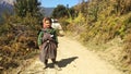 A little indian girl child with her traditional dress