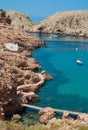 Little inlet of Morell bay of Menorca island Royalty Free Stock Photo