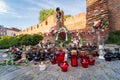 Little Insurrectionist sculpture on Warsaw Uprising Memorial Day, Poland