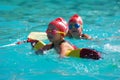 Little Ironkids girl swimming