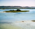 Little island in a Brackish lagoon in southwest Sardinia