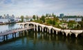 Little Island park at Pier 55 in New York new landmark of the city Royalty Free Stock Photo