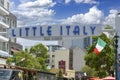 Little Italy overhead sign in San Diego, CA Royalty Free Stock Photo