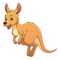 Little Kangaroo Cartoon Animal Illustration