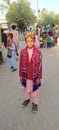 Little kid celebrating Sindhi culture day at Jinnah park at Larkana Sindh