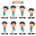 Little Kid With Different Emotions Royalty Free Stock Photo