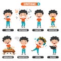 Little Kid With Different Emotions