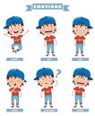 Little Kid With Different Emotions