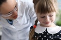 Little kid with doctor