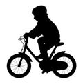 Little kid ride a bike Royalty Free Stock Photo