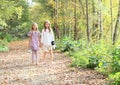 Little kids - girls standing barefoot Royalty Free Stock Photo