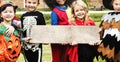 Little kids at a Halloween party Royalty Free Stock Photo