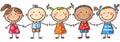 Little kids holding hands Royalty Free Stock Photo