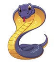 Little King Cobra Cartoon Animal Illustration