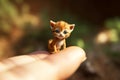 A little kitten in the palm of your hand. Royalty Free Stock Photo
