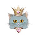 Little kitty princess in a crown
