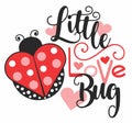 little lady bug print vector art