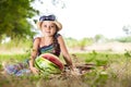 Little lady on picnic