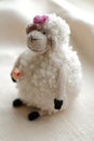 Little lamb soft toy with smile