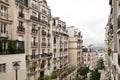 A little landscape of Paris, through the historical buildings in Monmarte Royalty Free Stock Photo