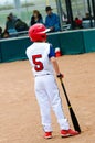 Little league baseball batter